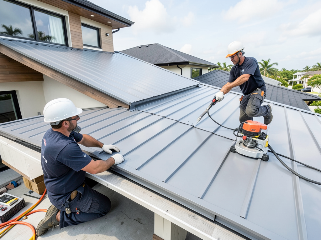 Comparing standing seam and screw down metal roofs