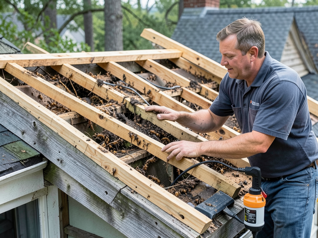 Repairing exposed rafters and decorative woodwork