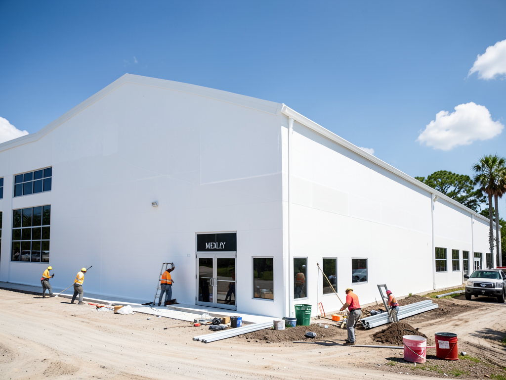 White roofs and cool coatings for commercial wareh